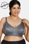 Zivame True Curv Beautiful Basics Double Layered Non Wired Full Coverage Minimiser Bra - Lava Smoke — thumbnail 1